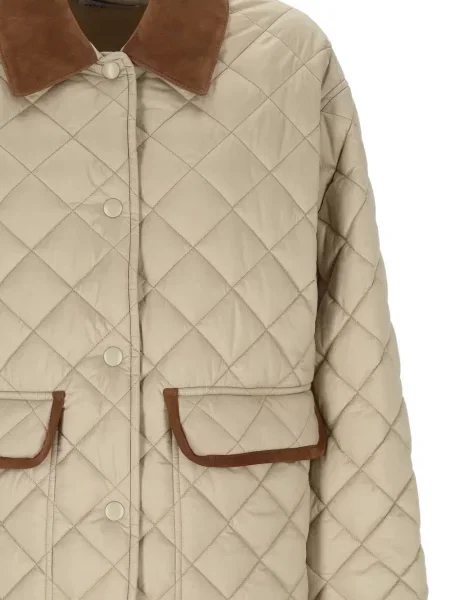 Geacă Miu Miu din piele de căprioară maro
