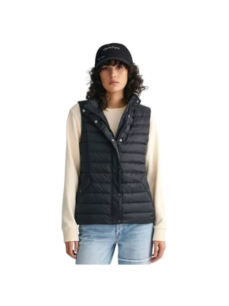 Pikowana kamizelka Gant bez rękawów czarna