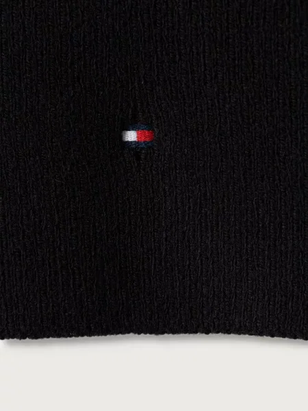 Tommy Hilfiger шапка и шал дамски с вълна черно