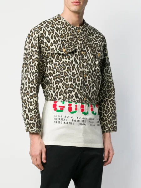 Leopardí zkrácená bunda Jean Paul Gaultier Pre-owned s potiskem hnědá