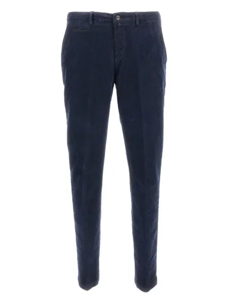 Pantaloni Briglia 1949 de catifea albastru