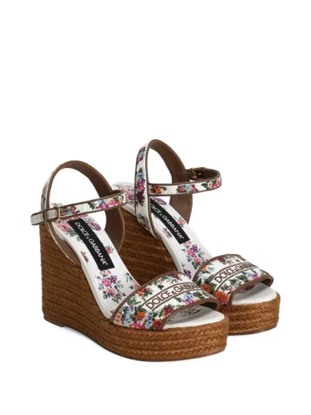 Gėlėtos sandalai Dolce & Gabbana balta
