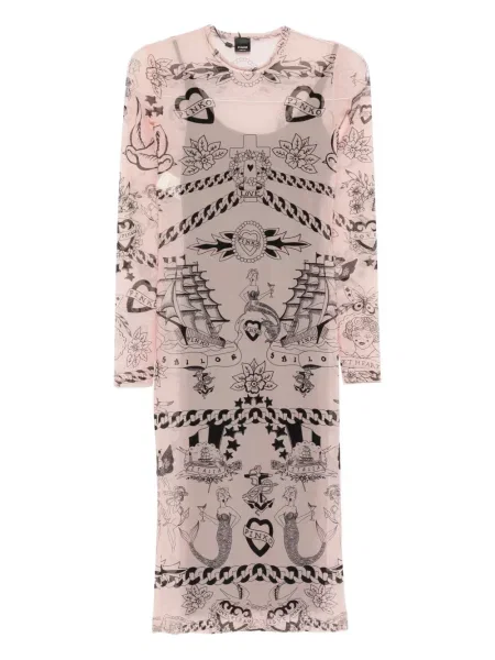 Sukienka midi Pinko z siateczką do kolan garniturowa