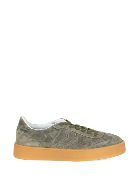 Sneakerși Voile Blanche din piele de căprioară verde
