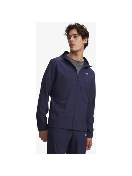 Kurtka z kapturem Under Armour Velociti Pro Storm granatowa XXL niebieska
