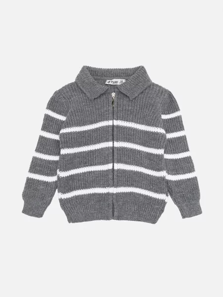 Дитячий Кардиган YUKI темно-сірий бавовна/поліестер сірий