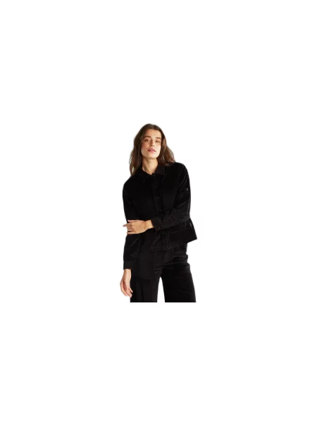 Dedicated Shirt Lima Corduroy Black Kobiety Koszula Dedicated Size: M czarny