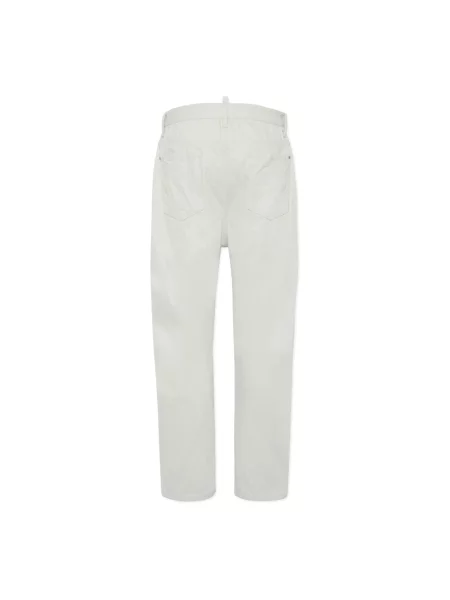 Jeansy straight leg Dsquared2 białe