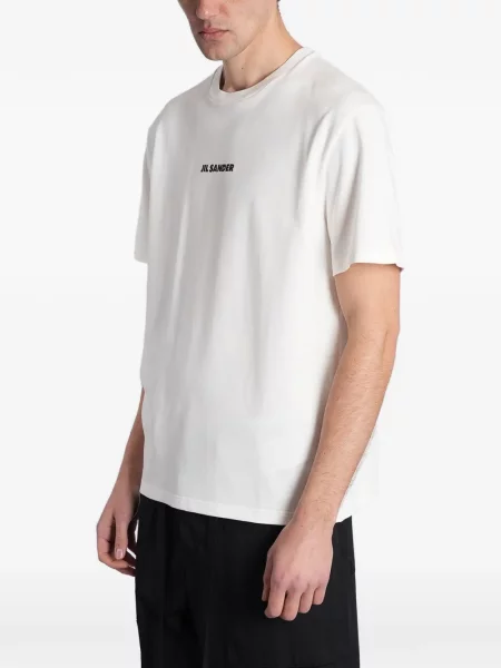 Tricou Jil Sander cu imagine alb