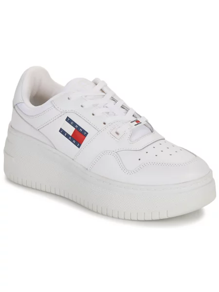 Tommy Jeans Niske tenisice RETRO BASKET ESS noćno plava / crvena bijela