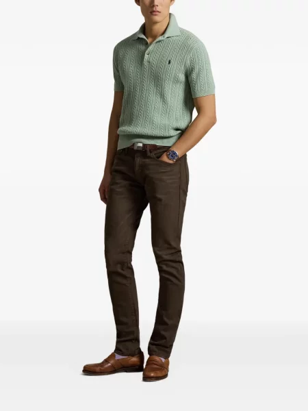 Gulerat șosete Polo Ralph Lauren de lână cu dungi negru