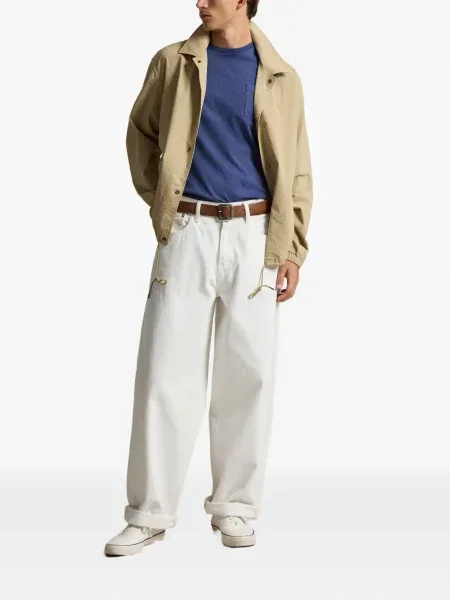 Ριγέ δερμάτινος κάλτσες Polo Ralph Lauren με κορδόνι μαύρο