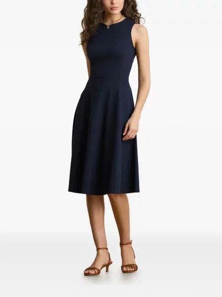 Αμάνικη μίντι φόρεμα Lauren Ralph Lauren μπλε