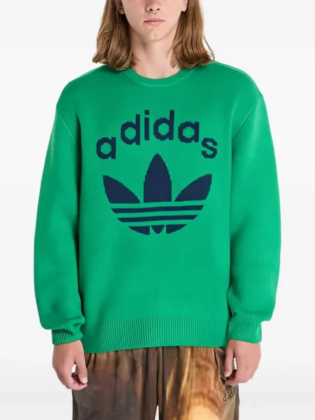 Žebrované zvonové tričko Adidas šedé