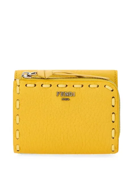 Portofel Fendi din piele galben