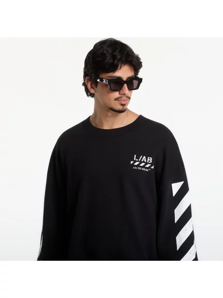 Mikina bez kapucne L/ab C/o Off-white s okrúhlym výstrihom biela