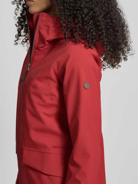 Parka w kroju regular fit z aplikacją z logo Model Folka' Didriksons czerwona