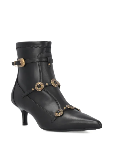 Botine Pinko din piele cu cataramă negru