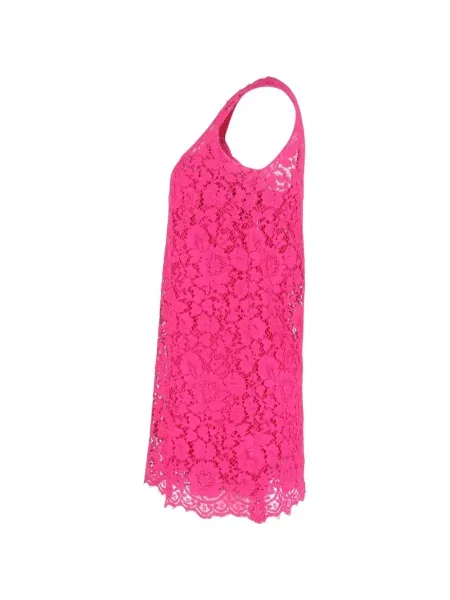 Rochie mini 032c din dantelă de costum roz