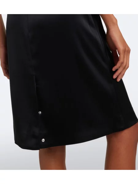 Fustă tip creion Courreges din satin negru
