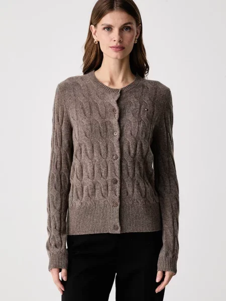 Tommy Hilfiger De lână cardigan maro