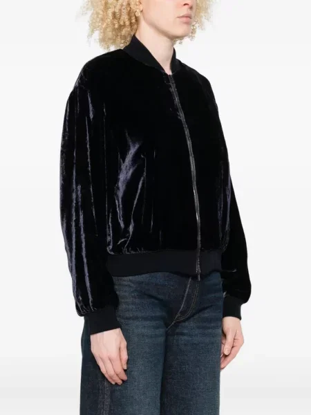 Aksamitna kurtka Peserico niebieska