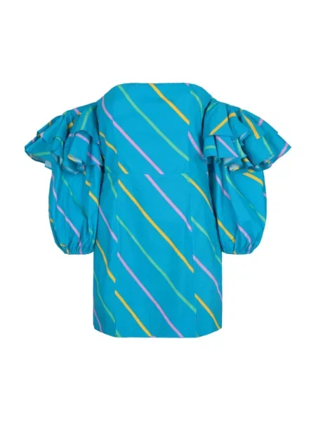 Mała mały sukienka mini Rotate Birger Christensen w paski niebieska