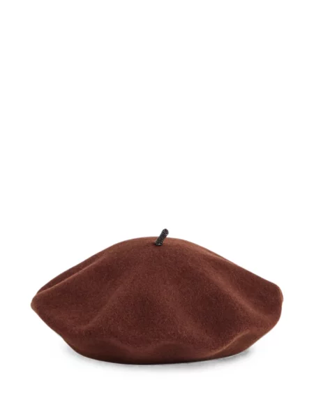 Czapka dziecięca Brunello Cucinelli brązowa