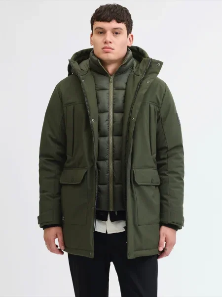 Geacă parka Jack & Jones verde