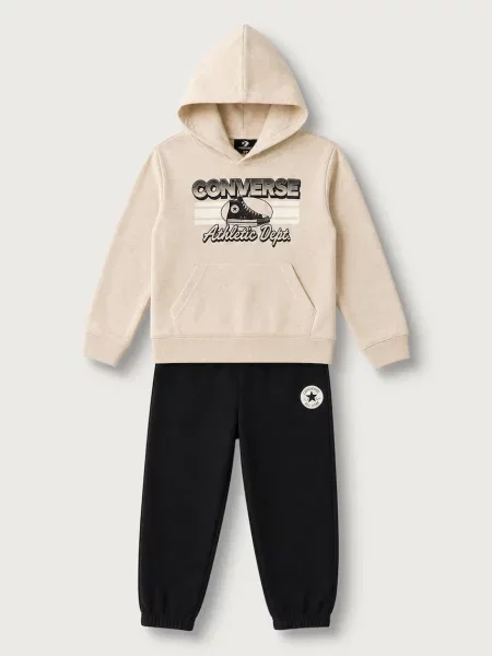 Converse melegítő szett gyerek pamuttal fekete
