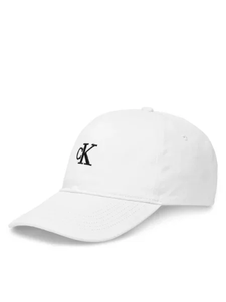 Kapa s šiltom Calvin Klein Jeans Small Monogram bela