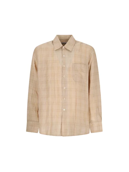 Lniana koszula z lnu Our Legacy brązowa