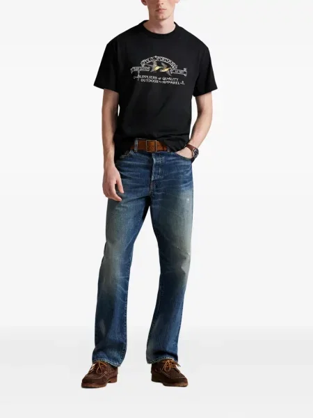 Ριγέ polo Polo Ralph Lauren με κουκούλα με αυτόγραφο λευκό