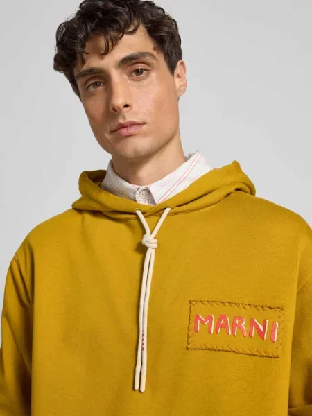 Bluza o kroju regular fit z naszywką z logo Marni