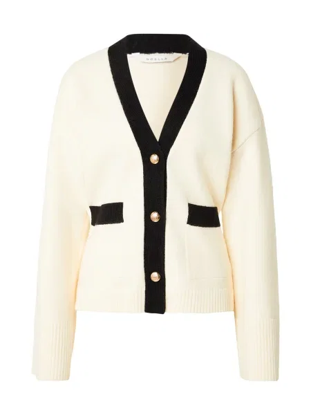Noella Kardigán Lenyxette čierna / ako vlna biela