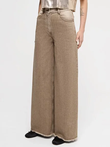 A.G.N.A Широкі джинси бежевий