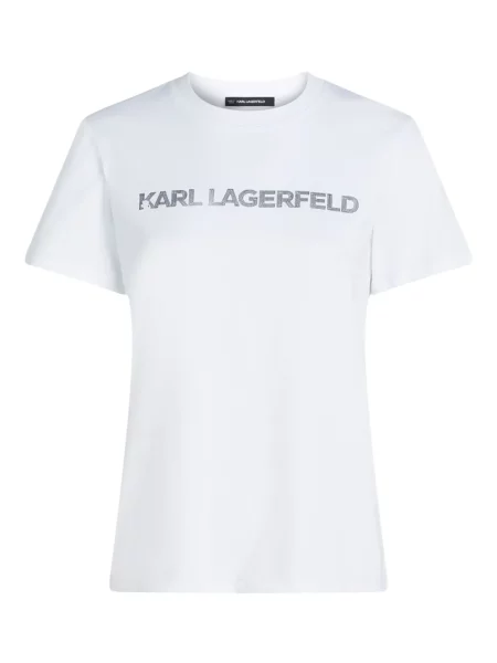 Tricou Karl Lagerfeld cu imagine alb