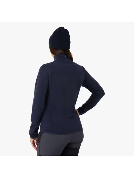 Bluza Polarowa Rozpinana Wędrówki Kobieta Stryn Elastyczny W Cztery Strony biała