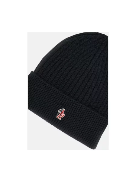 Czapka Moncler wełniana czarna