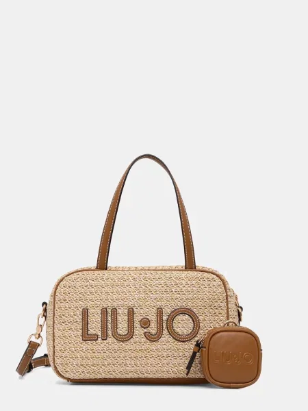 Liu Jo crossbody torbica iz umetnega usnja bež