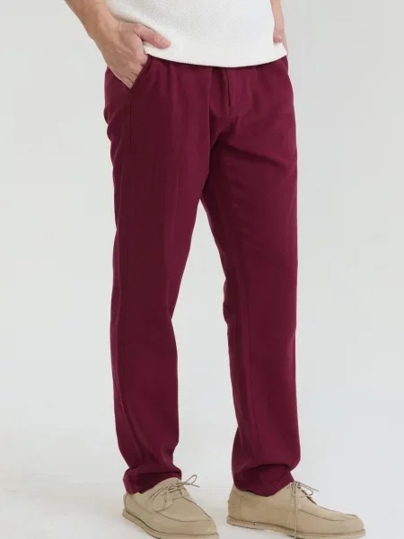 Felix Hardy Pantaloni bordeaux roșu