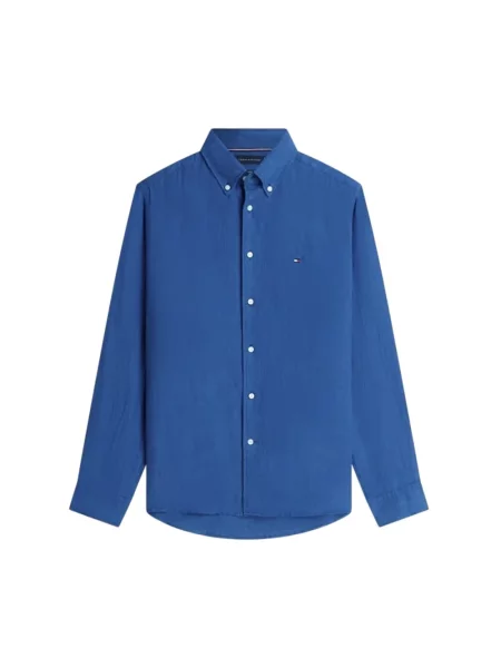 Koszula casualowa o kroju regular fit z czystego lnu Tommy Hilfiger granatowa