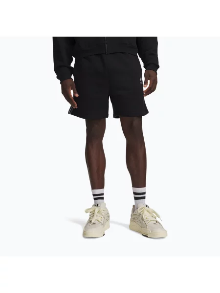 Pantaloni scurți pentru bărbați Under Armour Icon Fleece Taped Shorts ultimate black/white alb