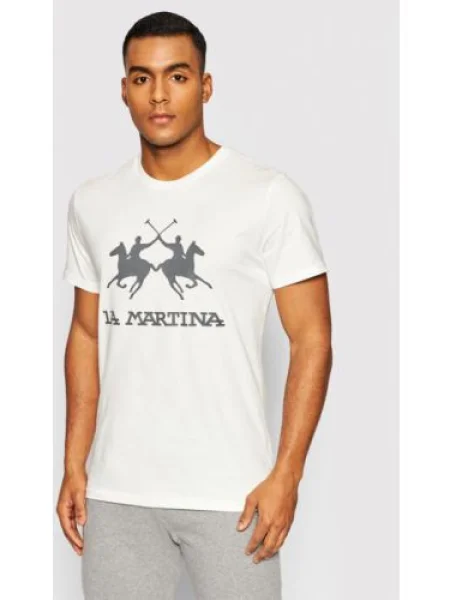 Tricou La Martina scurt alb