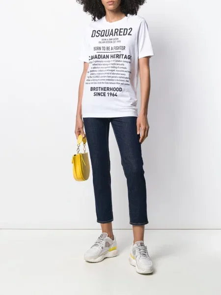Tricou Dsquared2 cu imagine alb