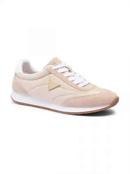 Guess Bőr sneakers tornacipő bézs