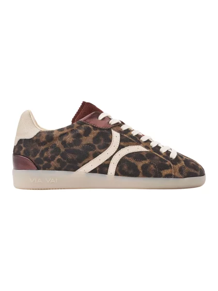 Sneakersy Via Vai skórzane brązowe