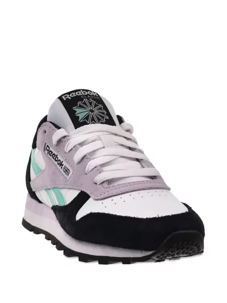 Sneakerși Reebok din piele de căprioară alb