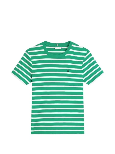 Tricou Tommy Hilfiger cu dungi verde