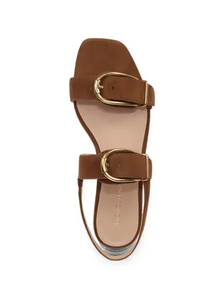 Sandale Veronica Beard cu cataramă slingback maro